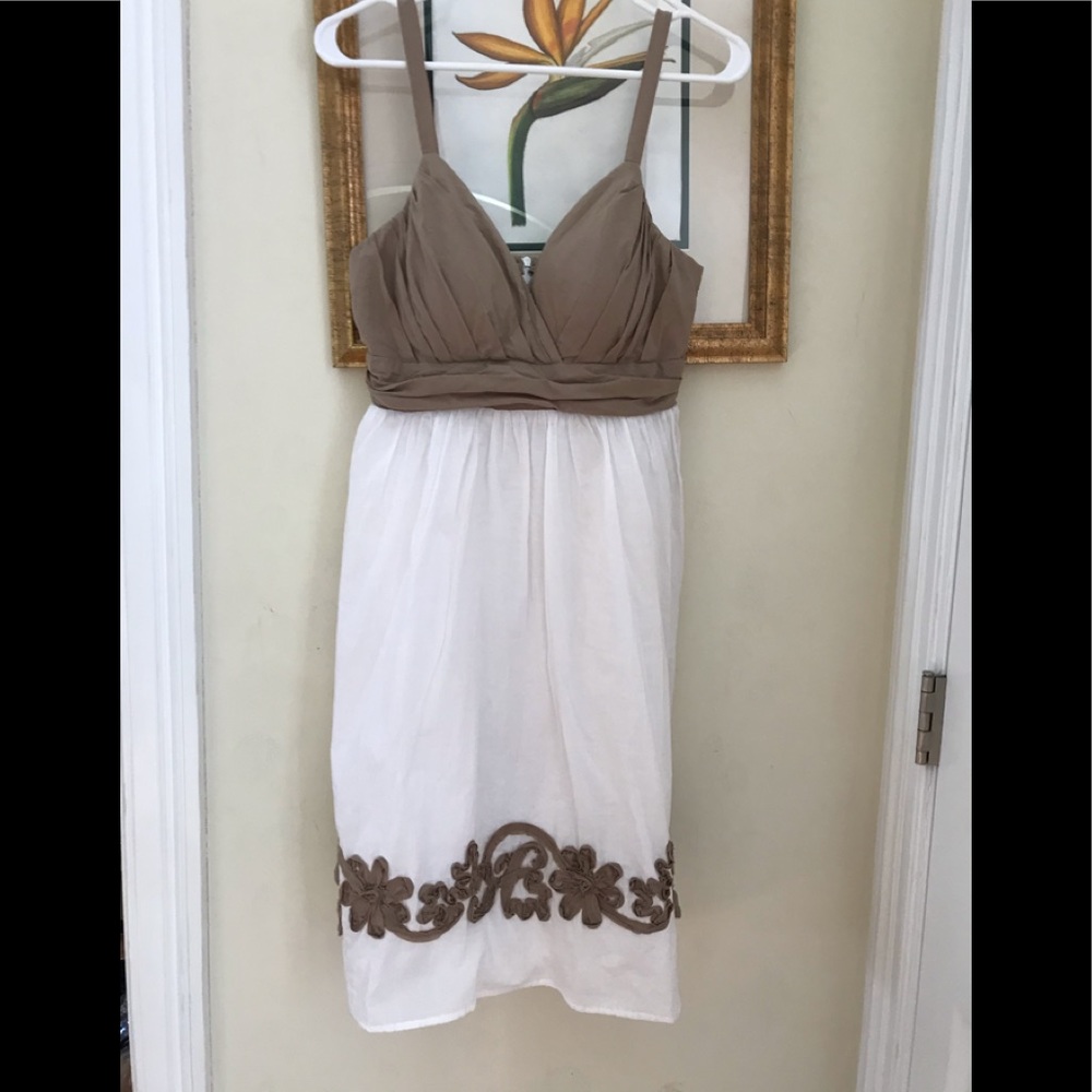 Cold water creek dress brown and cream size 6
